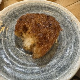 Soggy "grilled" rice ball Soggy "grilled" rice ball