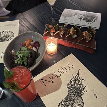 Nautilus Pier 4 - Ack nauti, Pisco sour, chicken lollipops, oyster tacos - Seafood Near Me - Boston, Massachusetts Nautilus Pier 4 - Ack nauti, Pisco sour, chicken lollipops, oyster tacos - Seafood Near Me - Boston, Massachusetts