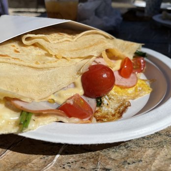 Crepes & Coffee - Omg huge! Veggie crepe. - Creperies Near Me - Garden City, Utah Crepes & Coffee - Omg huge! Veggie crepe. - Creperies Near Me - Garden City, Utah