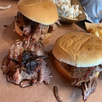 Bain Barbecue - Brisket sandwiches and baked potato salad. - Barbeque Near Me - Memphis, Tennessee