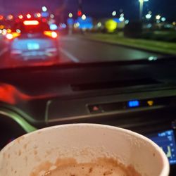 Dunkin' - Hot chocolate not filled the entire way.