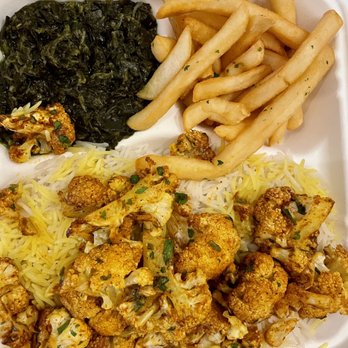 Sheesh Grill - Chantilly - Cauliflower Schwarma, creamed spinach and fries! - Halal Near Me - Chantilly, Virginia Sheesh Grill - Chantilly - Cauliflower Schwarma, creamed spinach and fries! - Halal Near Me - Chantilly, Virginia