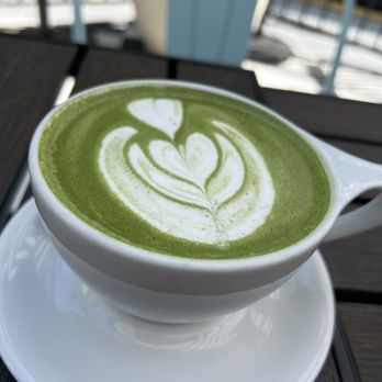 Republik Coffee Burbank - Matcha latte with half & half - Cafes Near Me - Burbank, California