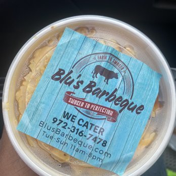 Blu's Barbeque & BBQ Catering - Small Bacon & Jalapeno Mac & Cheese - Barbeque Near Me - Dallas, Texas Blu's Barbeque & BBQ Catering - Small Bacon & Jalapeno Mac & Cheese - Barbeque Near Me - Dallas, Texas