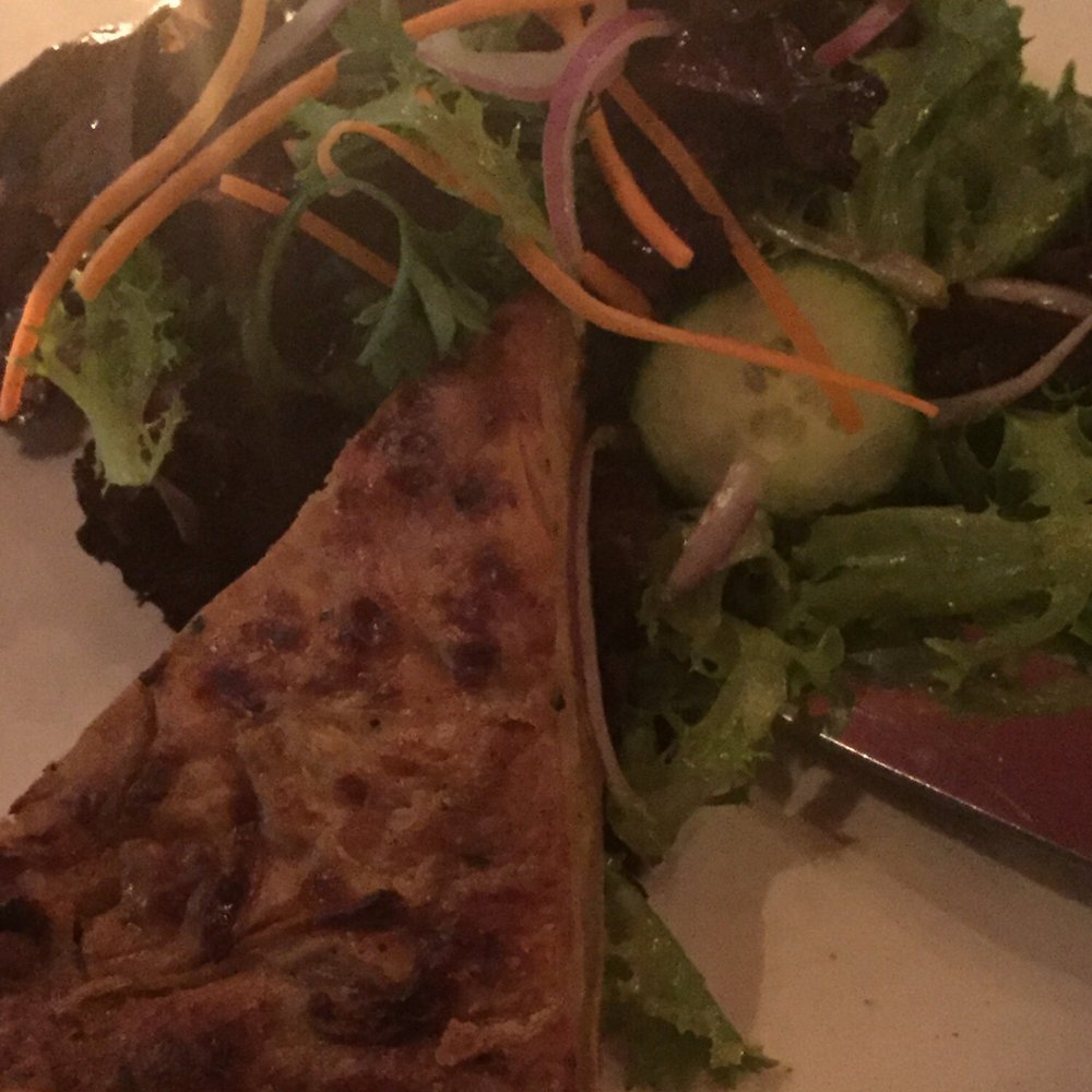 Onion tart with salad