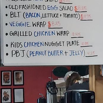 Coffee N Cream - a menu for sandwiches and wraps - Ice Cream & Frozen Yogurt Near Me - Micanopy, Florida