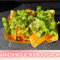 Taco Chips N' Clips - Signature Famous-Ground Turkey, Nacho Chips, Lettuce, Tomatoes, Green Onions & Sour Cream (Optional)