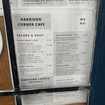 Harrison Corner Cafe - Lunch menu - Cafes Near Me - Harrison Hot Springs, British Columbia