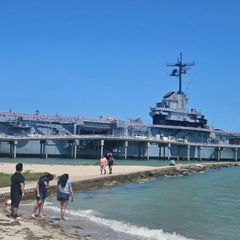 Pier 99 - View of the USS Lexington - Seafood Near Me - Corpus Christi, Texas