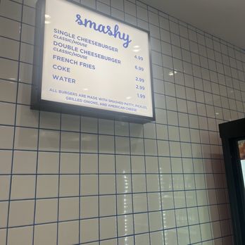 Smashy - Menu board - Burgers Near Me - New York, New York
