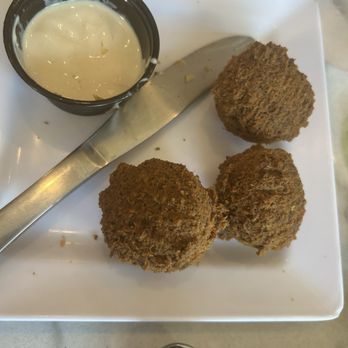 Tut's Egyptian Cuisine - Falafel balls with tahini - Mediterranean Near Me - Los Angeles, California Tut's Egyptian Cuisine - Falafel balls with tahini - Mediterranean Near Me - Los Angeles, California