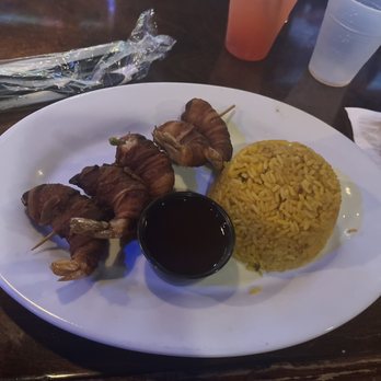 Chill-N-Grill - Bacon wrap shrimp yellow rice - American Near Me - North Charleston, South Carolina Chill-N-Grill - Bacon wrap shrimp yellow rice - American Near Me - North Charleston, South Carolina