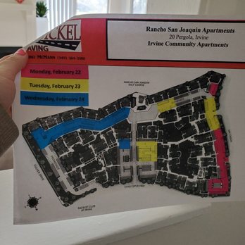 Rancho San Joaquin Apartment Homes - Map of work schedule - Apartments Near Me - Irvine, California Rancho San Joaquin Apartment Homes - Map of work schedule - Apartments Near Me - Irvine, California