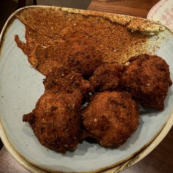 Joyce - Cajun Shrimp & Gouda Hushpuppies - Southern Near Me - Los Angeles, California Joyce - Cajun Shrimp & Gouda Hushpuppies - Southern Near Me - Los Angeles, California