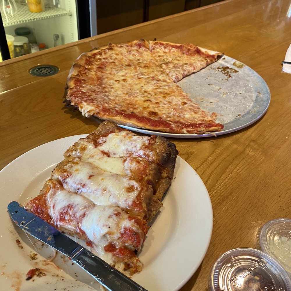 The Brown Jug - Brown Jug is a local institution specializing in pizza and calzones (pictured) ......... it's in a class all it's own. - Pizza Near Me - Chelsea, Massachusetts