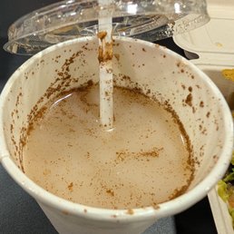 "Horchata" aka water with cinnamon. Don't get this. "Horchata" aka water with cinnamon. Don't get this.