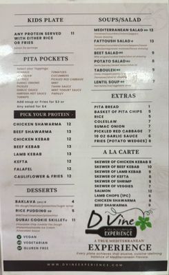 Menu photo 3 Dvine Mediterranean Experience - Long Beach Long Beach, CA Menu photo 3 Dvine Mediterranean Experience - Long Beach Long Beach, CA