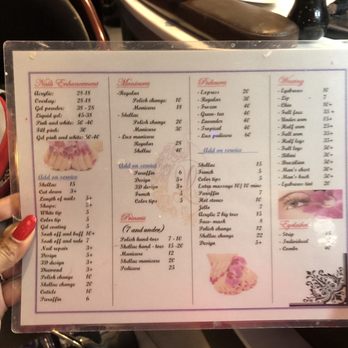 Lux Nail Lounge - Example of one of the price lists they have. Totally different that the other one which was altered with sharpies. - Nail Salons Near Me - Winterville, North Carolina Lux Nail Lounge - Example of one of the price lists they have. Totally different that the other one which was altered with sharpies. - Nail Salons Near Me - Winterville, North Carolina