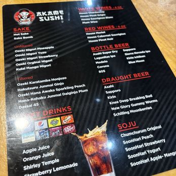 Akame Sushi - Menu - Sushi Bars Near Me - Roseville, California