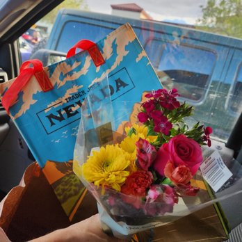 Trader Joe's - Lovely flowers and bag! - Grocery Near Me - Henderson, Nevada