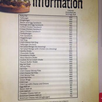 Fatburger & Buffalo's Express - Nutritional information - Burgers Near Me - Redmond, Washington