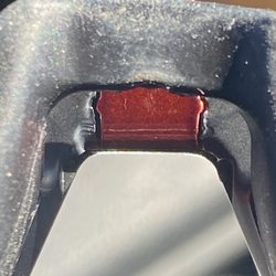 Sunglass Hut - He chipped my frame where my nose goes. Trying to get the metal together and couldn't resulted in this.