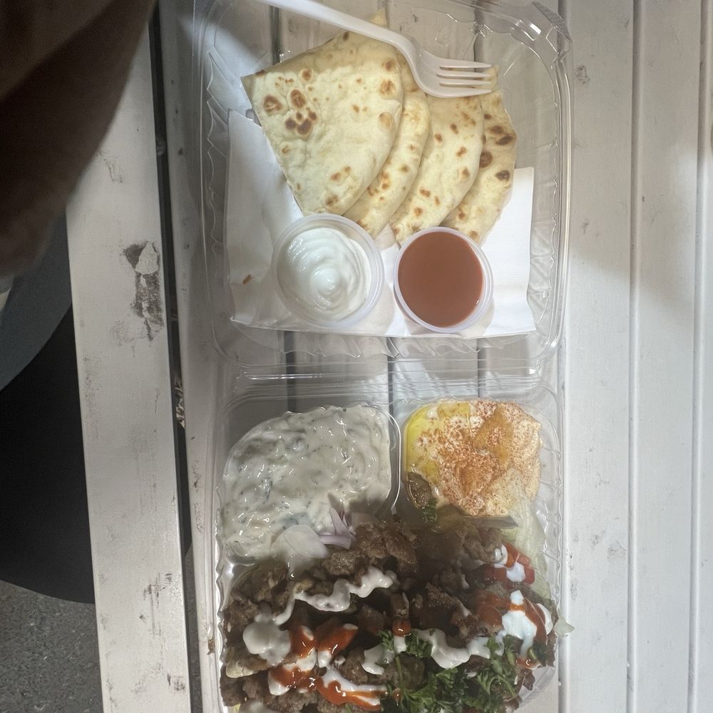 Moody Shawarma - Lamb Lamb shawarma over rice (Plate) - Food Trucks Near Me - Portland, Oregon Moody Shawarma - Lamb Lamb shawarma over rice (Plate) - Food Trucks Near Me - Portland, Oregon
