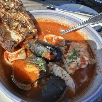Tony's Seafood Restaurant - Half portion of rustic seafood stew - they split our order into two huge bowls of yummy goodness! - Seafood Near Me - Marshall, California Tony's Seafood Restaurant - Half portion of rustic seafood stew - they split our order into two huge bowls of yummy goodness! - Seafood Near Me - Marshall, California