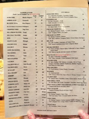 Menu photo 1 Shino Sushi San Diego, CA