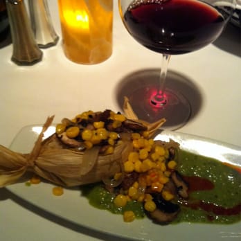 La Casa Sena - Quinoa tamale with corn and mushrooms - Mediterranean Near Me - Santa Fe, New Mexico