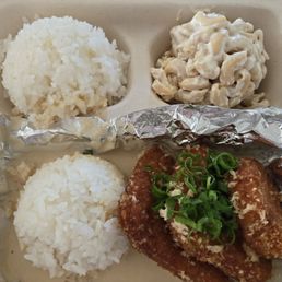 Ono katsu with Mac salad