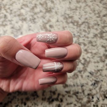 Royal Nails - I always go for neutrals even for Christmas nails :)  Loved how these came out. - Nail Salons Near Me - Anaheim, California