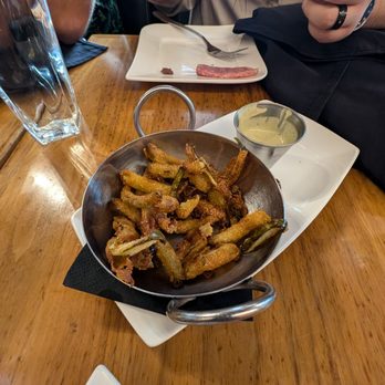 Indulge Bistro & Wine Bar - Now this was awesome. A new way to do fried pickles. - New American Near Me - Golden, Colorado