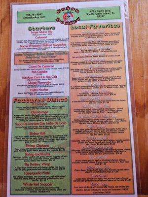 Menu photo 4 Senor Donkey South Padre Island, TX