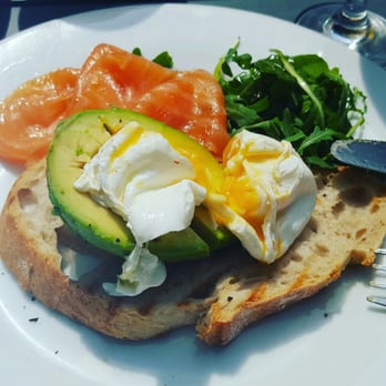 The Fallow Deer - Avocado with chilli oil on sourdough, with added smoked salmon on request. - Breakfast & Brunch Near Me - Teddington, XGL The Fallow Deer - Avocado with chilli oil on sourdough, with added smoked salmon on request. - Breakfast & Brunch Near Me - Teddington, XGL