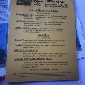 La Maison Cafe - Simple menu and they will make it the way you want it - Breakfast & Brunch Near Me - Newport, Oregon