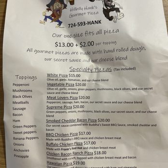 Hanks Gourmet Pizza - Updated Menu - Pizza Near Me - Jones Mills, Pennsylvania Hanks Gourmet Pizza - Updated Menu - Pizza Near Me - Jones Mills, Pennsylvania