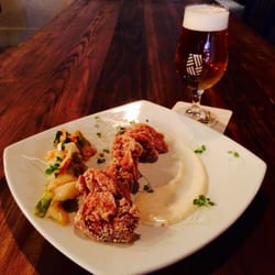 Boswell - Kimchi, Kaage Chicken, Wafu sauce and beer