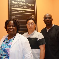 Bella Chacha Wellness Center - Left to Right-Manouchka Lominy, NP; Han Acupuncturist, Jean Lominy, RN-part of the team