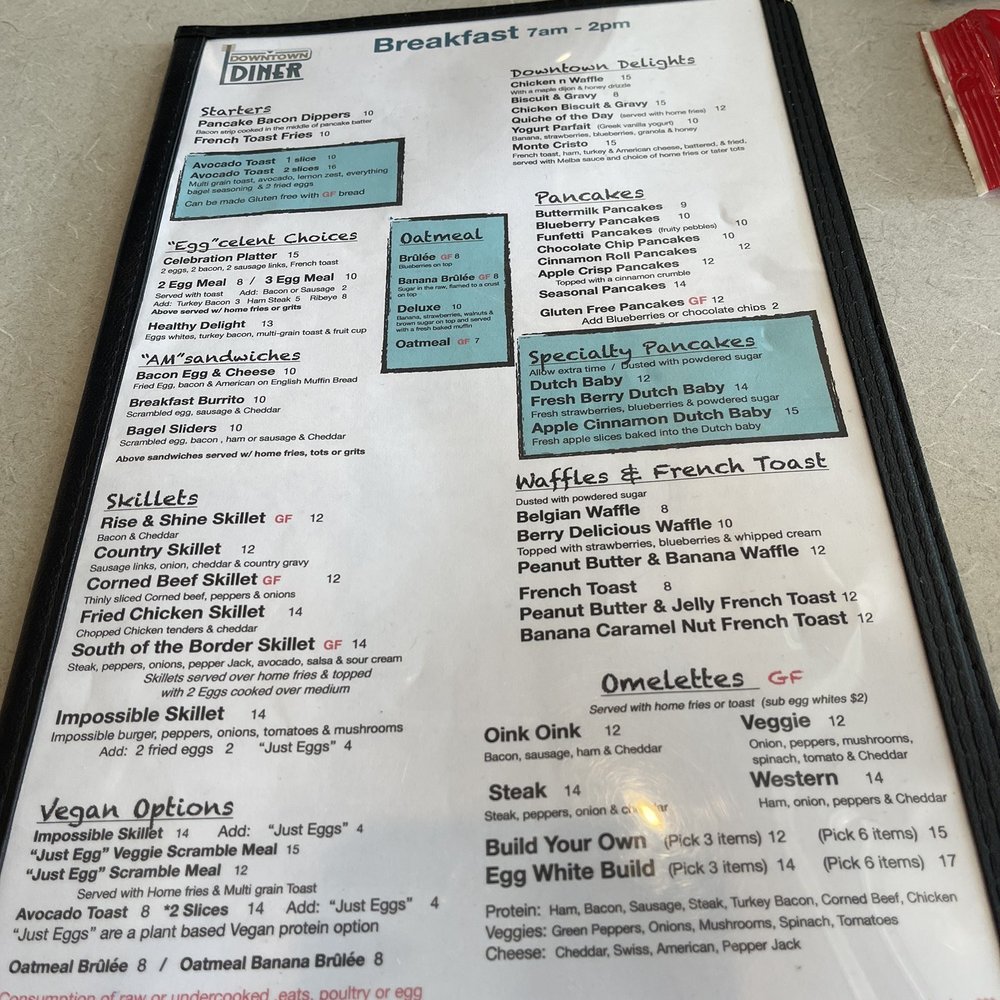Downtown Diner - Menu - Diners Near Me - Celebration, Florida Downtown Diner - Menu - Diners Near Me - Celebration, Florida