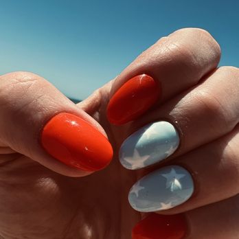 Victoria's Nails - Oxnard - 4th of July gelX set, I'm in love with them! - Nail Salons Near Me - Oxnard, California
