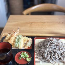 Sobakatsu - Cold soba + tempura