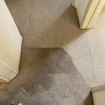Herrera's Carpet Cleaning - During: you can see where the carpet has been cleaned and the area that still needs cleaning. What a difference! - Carpet Cleaning Near Me - Compton, California