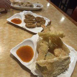 Tempura shrimp + veggies Tempura shrimp + veggies