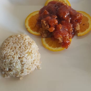 Monster Thai - Orange chicken lunch special. Can't even fill up a child. - Thai Near Me - Sherman Oaks, California