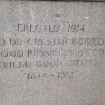 Courthouse Park - Dr Chester Rowell Memorial detail - Landmarks & Historical Buildings Near Me - Fresno, California