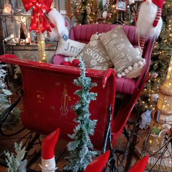 The Carriage Shoppes - a sleigh filled with christmas decorations - Home Decor Near Me - Elizabeth, Colorado The Carriage Shoppes - a sleigh filled with christmas decorations - Home Decor Near Me - Elizabeth, Colorado