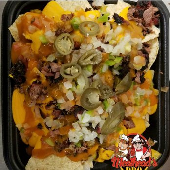 MeatHead's BBQ - MeatHead's Nacho: Pulled Pork, Chicken or Beef Brisket. Option of Fully Loaded Bell peppers, Onions, and Tomatoes. - Barbeque Near Me - Royal Palm Beach, Florida MeatHead's BBQ - MeatHead's Nacho: Pulled Pork, Chicken or Beef Brisket. Option of Fully Loaded Bell peppers, Onions, and Tomatoes. - Barbeque Near Me - Royal Palm Beach, Florida