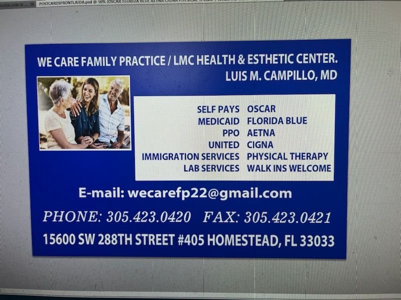 WE CARE FAMILY PRACTICE Updated May 2024 15600 SW 288th St