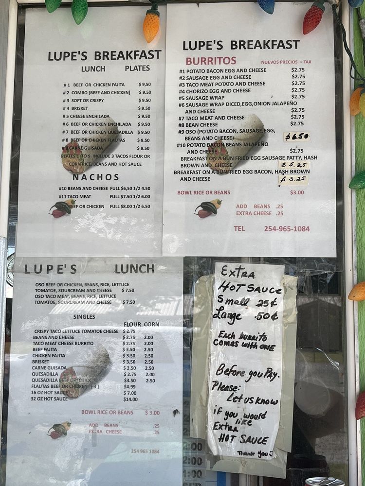 Food from Lupe's Breakfast